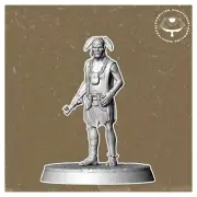 Tribal Shaman | Vermillion | Post Apocalypse FWW Wargaming 3D Printed Mini