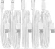 iGENJUN Car Charger Cables (3-Pack) USB-C to USB-C + (2-Pack) USB-C to Lightning, 100W Fast Charging, MFi Certified, Durable Cords for CarPlay, Android Auto & Vehicle Charging