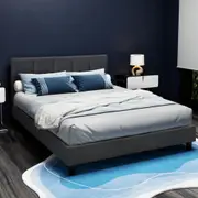 202x144 Artiss Bed Frame Double Charcoal TINO