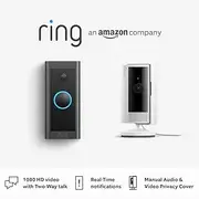 Ring Video Doorbell Wired + Ring Indoor Camera (2nd Gen) by Amazon | Doorbell Security Camera with 1080p HD Video, Plug-In or use existing doorbell wiring | 30-day free trial of Ring Protect
