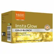 VLCC Insta Glow Fairness Gold Bleach Cream for Removing Tan Facial Hair 30g