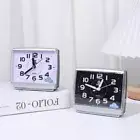 Simple Square Digital Alarm Clock Silent Desk Mute Clock Desktop