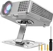 Desktop Projector Stand Projector Stand 360° Rotatable Projector Ceiling Mount with 1/4 Inch Screw Interface for Home Cinema, Game Room, Office, Silver