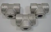 3 ea Penn 1/2" 316L SS Threaded Female Tees 1/2 3M SA/A182-F316/L B16 G3L