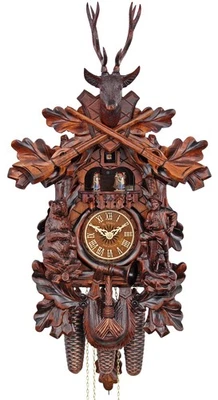 HerrZeit by Adolf Herr Cuckoo Clock - The Bear Hunter hands.. AH 574/1 8TMT NEW