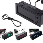 12V 3 In 1 Auto Car Kit Thermometer Battery Voltage Voltmeter Clock LED Digital