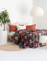 Kantha Quilt Indian Quilt Block Print Quilt Bedspread Bohemian Boho Cotton Throw Quilt Handmade Blanket Doona King Size 020