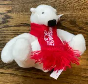 Coca Cola Coke Mini Plush Polar Bear Red Scarf 4” Stuffed Animal. Brand New