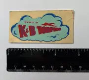 Vintage Original Powered by K&B Torpedo Model Airplane Engine Decal - Cox, RC