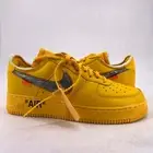 Nike Air Force 1 '07 / OW "UNIVERSITY GOLD" 2021 - Size 9 - dd1876 700 (960-89)