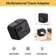 International Travel Universal Adapter 3USB & Type-C Charger US/UK/EU/AU Plug