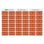 Avery 22 Side Tab Colour Coding Label Roll Orange (500pcs)