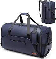 Moulyan Garment Bags for Travel,Carry on Suit Bags for Men Travel,Garment Bag with Shoe Compartment,2 in 1 Waterproof Convertible Garment Bag with Shoulder Strap (Blue)