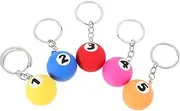 Abaodam 5pcs Billiards Keychain Creative Pool Ball Bag Keychain Accessory for Handbag Purse and Keys Unique Sports Flair with Craftsmanship