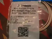 Cinch (Johnson) BNC Male To SMA Male Pug Conn. RF Coax Cable RG316 Coax 4 ft
