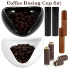 Coffee Bean Dosing Cup and 8ml Spray Bottle Set Ceramic Dosing Vessel Tray Ro╮