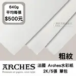 全網最低價[博世] 法國 ARCHES 水彩紙 640G 2K 5張入 56*76CM