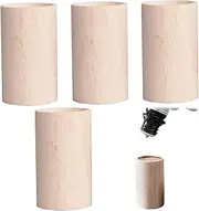 4Pcs Wood Essential Oil Diffuser, Natrual Wooden Essential Oil Diffuser, Portable Cylinder Aroma, Sturdy & Safe Aromatherapy, for Office