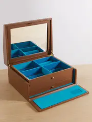 [Carolina Bucci] Carolina Bucci - + Pineider Printed Leather Jewelry Box - Brown - One size One size Brown