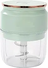 Electric Garlic Mincer, USB Charging Food Processor, Cordless Portable Electric Chopper with Bowl, Lightweight for Kitchen Home Baby Food Salad Prep, Commercial