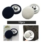 10x Fabric Cloth Covered Buttons Shank Buttons Supplies Crafts Sewing for