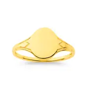 9ct Oval Kids Signet Ring