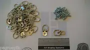 100 MEDIUM D RING HANGER 1 1/4" MEDIUM STRAP HANGERS 100 # 6 3/8" SCREW +SAMPLE