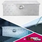 Silver Aluminum Truck Pickup Trailer Tool Box w/Side Handle&Keys 30.3"x13"x10.2"