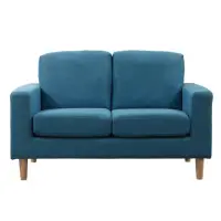 在飛比找momo購物網優惠-【MUNA 家居】日向藍色雙人布沙發(布沙發 沙發 雙人座)