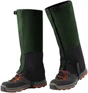 [SOYDAN] 1 Pair Waterproof Snowproof Velvet Leg Gaiters Legg on gs Anti-bite Leg Guard Warm Cover Protecti on Outdoor Hik on g Camp on g Mounta on Climb on g/229 (Color : Green, Size : X-Small)
