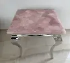 Rose Quartz Stone Coffee Table Top, Agate Pink Quartz Slab Top, Home Decor