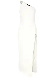 David Koma One-shoulder Crepe Midi Dress - White - 12 (UK12 / M) 12 (UK12 / M)