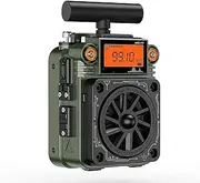 Portable Shortwave Radios, Plus AM FM SW Shortwave Radio with NOAA Alert, Crank/Solar/USB Charging, Support USB/TF, Power Bank/SOS/Flashlight for Outdoor, Emergency