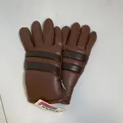 Vintage Snowdrift Vinyl Ski Gloves with Foam Padding Made in Taiwan Original Tag
