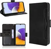 for Asus Zenfone 10 Wallet Case with Removable Card Slot Flip Folio Leather Phone Cover for Asus Zenfone 10, Black