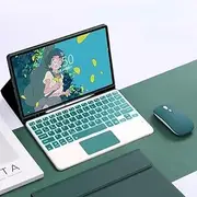 Jarttarn Touchpad Keyboard Case Compatible with Samsung Galaxy Tab S6 Lite 10.4'' 2024 (SM-P620/P625/P627),Backlight, Multi-Touch Trackpad, Flip Stand Case with Pencil Holder and Mouse (Green)