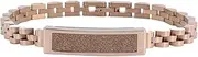 Smart Fitness Tracker, Zinc Alloy Wearable Smart Bracelet, IP68 Rain Proof Step Counter with Remote Control, Selfie Sleep Monitoring for Android iOS, Non SIM Card (Gold)