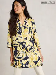 White Stuff Yellow Blake 100% Linen Tunic (H12081) | $173