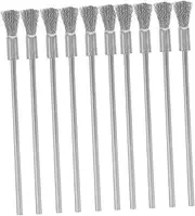Veemoon 10pcs Long Handle Steel Wire Brush for Industrial Cleaning Versatile Scrubber for Drill Grills and Household Furniture Precision Engineered for Optimal Performance