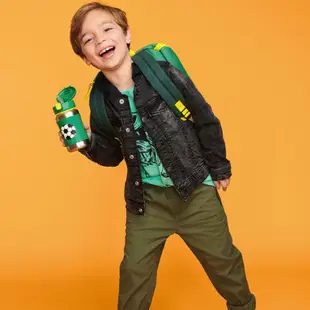 美國 SKIP HOP Spark Style小童後背包+不鏽鋼吸管水壺組/ 彩虹