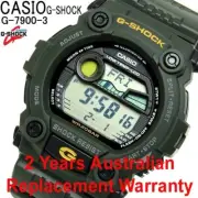 CASIO G-SHOCK WATCH G-7900 G-7900-3 MOON DATA TIDE GRAPH GREEN 2-YEARS WARRANTY