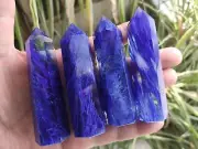 3 ~ 4 inch Blue Smelting Quartz Point Obelisk Gemstone Crystal Tower Decoration