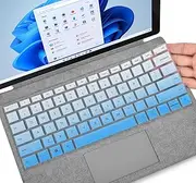 Keyboard Cover for 2023 2022 Microsoft Surface Pro 7 Plus /7+, Surface Pro 7 12.3" 2020 2019 / Surface Pro 6 2018 / Surface Pro 5 2017 / Surface Pro 4, Microsoft Surface Pro Accessories, Ombre Blue
