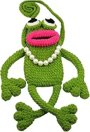 [Generic] Handmade Crochet Big Mouth Phone Bag Cute Cartoon Crossbody Bag Mini houlder Handbags Purse