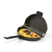 Omelette Pan with Egg Poacher Foldable NonStick Saucepan Fry with Lid