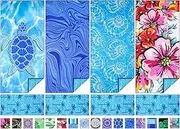 4 Pack Microfiber Lightweight Thin Beach Towel 180x80cm Extra Large Sand Free Towels for Adult Quick Dry Travel Beach Accessories Vacation Essential Gift