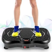 EVOLAND Vibration Plates, Vibration Fitness Exercise Machine for Home Use, with Bluetooth Speaker, 5 Program Modes, 2 Resistance Bands, Vibration Fitness Trainer, 330lb Max Load (B)