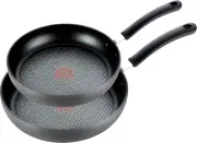 Tefal Titanium 2 Piece Frying Pan Set 26/30cm Hard Anodised Ultimate Non-Stick