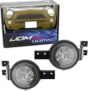 iJDMTOY Smoked Lens White LED DRL Parking Light/Turn Signal Assy For 02-06 MINI Cooper R50 R53 Hatchback & 05-08 R52 Convertible, OEM Fit White Daytime Running Lights & Amber Turn Signal Lamps