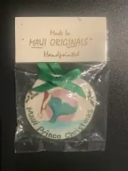 1989 Maui Prince Hotel Makena Resort Hawaii Xmas Ornament Rare ceramic